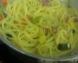 ベーコンと季節野菜のスパゲッティ作り方3写真
