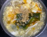 節約キャンプ飯！卵とわかめの春雨スープ！作り方5写真