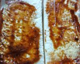 桜えび×キャベツの軸のお好み焼きトースト作り方2写真