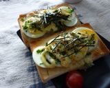 塩麹×梅ワサビの茹で卵のトースト作り方5写真