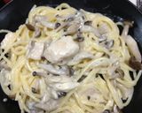 簡単！しめじとチキンのクリームパスタ作り方10写真