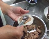 簡単美味しいギョーザの皮で包ハンバーグ作り方3写真
