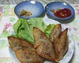 簡単美味しいギョーザの皮で包ハンバーグ作り方7写真