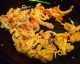 鶏肉とチンゲン菜の卵とじ風炒め作り方3写真