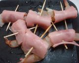 お弁当に♬巻いてチンするエビベーコン作り方2写真