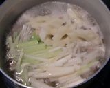ちくわぶ＋白髪ねぎ＋砂肝のごま白だし味作り方3写真