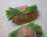 ささみしっとり・梅風味の大葉巻作り方3写真