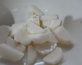 簡単♪蓮根と鶏ミンチの団子♪(スープ編)作り方5写真