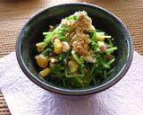 豆苗とコーンの梅わさびチーズ和え作り方4写真