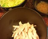 蒸し鶏とキャベツのサラダ作り方3写真