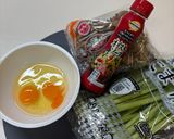 【簡単副菜】オイスターソースで舞茸小松菜の卵炒め作り方1写真