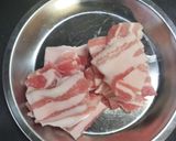 豚バラ肉とアスパラの焼きうどん作り方1写真