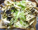 舞茸×キャベツ軸の海苔わさび風味トースト作り方4写真