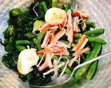 三度豆とカニカマとワカメのサラダ作り方9写真