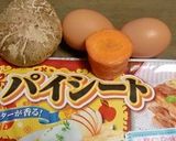 冷凍パイシートとニンジン入りの卵焼き作り方1写真