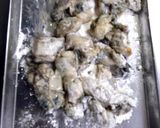 牡蠣と長ネギのガーリックバター炒め作り方1写真