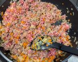 合いびき肉のジャージャーうどん作り方3写真
