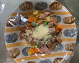 レンジ簡単中華風梅カルボ味炒飯弁当作り方3写真