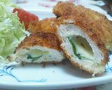 大葉入り★とろけるチーズチキンカツ作り方5写真