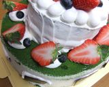 抹茶好きのための♬抹茶のデコケーキ♥作り方20写真