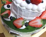 抹茶好きのための♬抹茶のデコケーキ♥作り方20写真