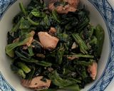 簡単★昼食！ほうれん草のサバ味噌煮缶炒め作り方3写真