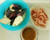 なすと豚肉のごまみそ炒め作り方1写真