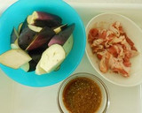 なすと豚肉のごまみそ炒め作り方1写真