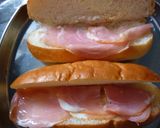 ハムと豆苗の塩麹風味ロールサンド作り方5写真