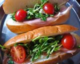 ハムと豆苗の塩麹風味ロールサンド作り方6写真