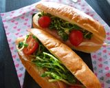 ハムと豆苗の塩麹風味ロールサンド作り方7写真