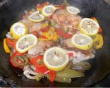 鶏肉とレモンで作るアヒージョ作り方5写真