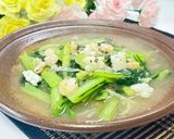 小松菜とエビとイカの極上塩あんかけ炒め作り方11写真