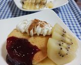分厚く焼いた♡バナナホットケーキ作り方6写真