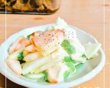 桃とりんごのミントサラダ作り方5写真