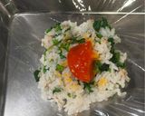 菜の花と卵黄の味噌漬けおにぎり作り方6写真