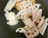 簡単♪節約♪厚揚げ蓮根梅炒め♪ランチ♪作り置き作り方1写真