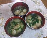松山あげとニラの味噌汁作り方16写真