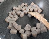 味のしみた我が家のピリ辛蒟蒻作り方4写真