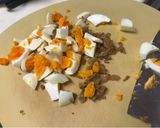 ザクゴロ卵ザーサイ丼作り方1写真