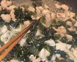簡単！ヘルシーわかめと鶏皮、胸肉混ぜご飯作り方4写真