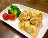 お野菜巻き巻き☆コナモン手巻き♪作り方5写真
