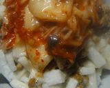 絶対に美味しい！韓国風長芋キムチ納豆ご飯作り方4写真
