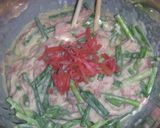 簡単スタミナＵＰ☆豚＆にんにくの茎の丼作り方3写真