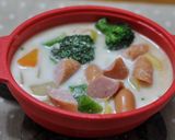 パンに合う♬シリコン鍋でクリームシチュー作り方6写真
