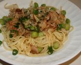 鳥軟骨と枝豆の和風パスタ作り方12写真