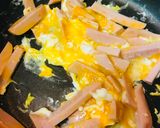 省コスト●魚肉ソ＆豆苗の玉子チャーハン作り方1写真