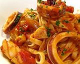 ■いかとトマトのにんにくスパゲティー■作り方7写真
