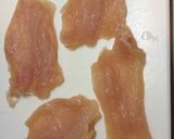 ★簡単★鶏胸肉の梅肉挟み焼き♪作り方1写真
