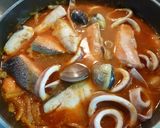簡単ブイヤベース風？魚介のトマトソース煮作り方7写真
